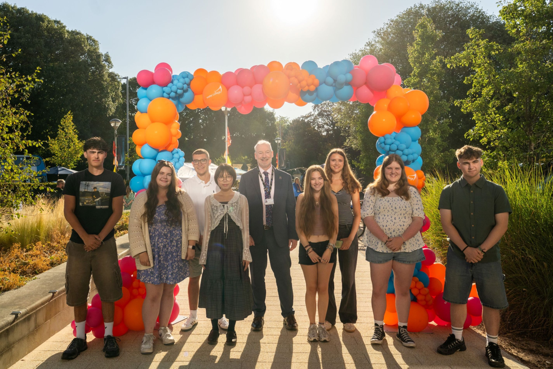 Exeter College Results Day Group Photo